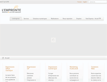 Tablet Screenshot of empreinte.ca